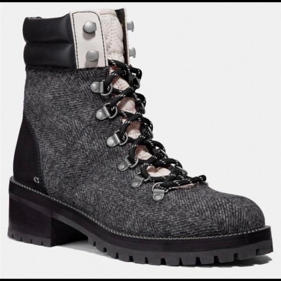 Coach Lorren Bootie Wool - Black Chalk - Picture 1 of 5